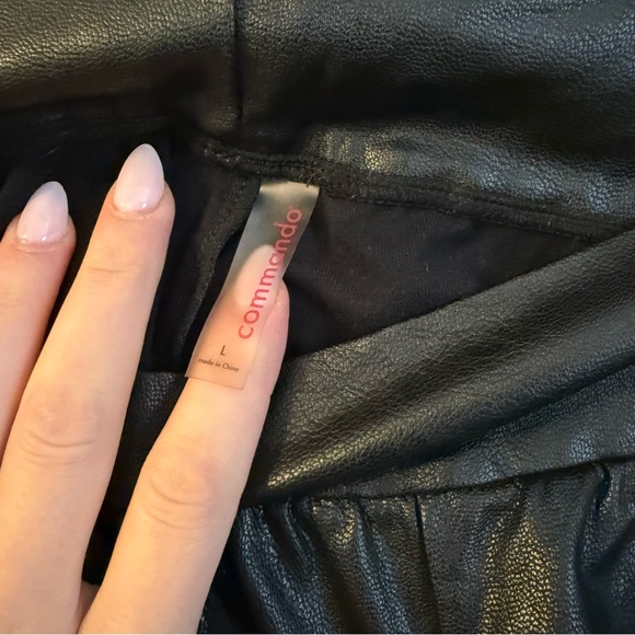 COMMANDO • black faux leather high rise joggers - Large - Picture 5 of 7